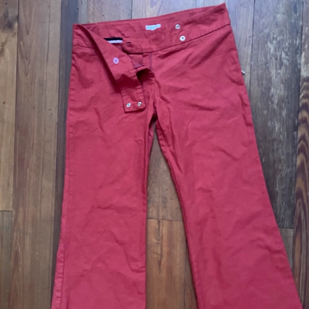 Retro low waisted sailor-front pants
